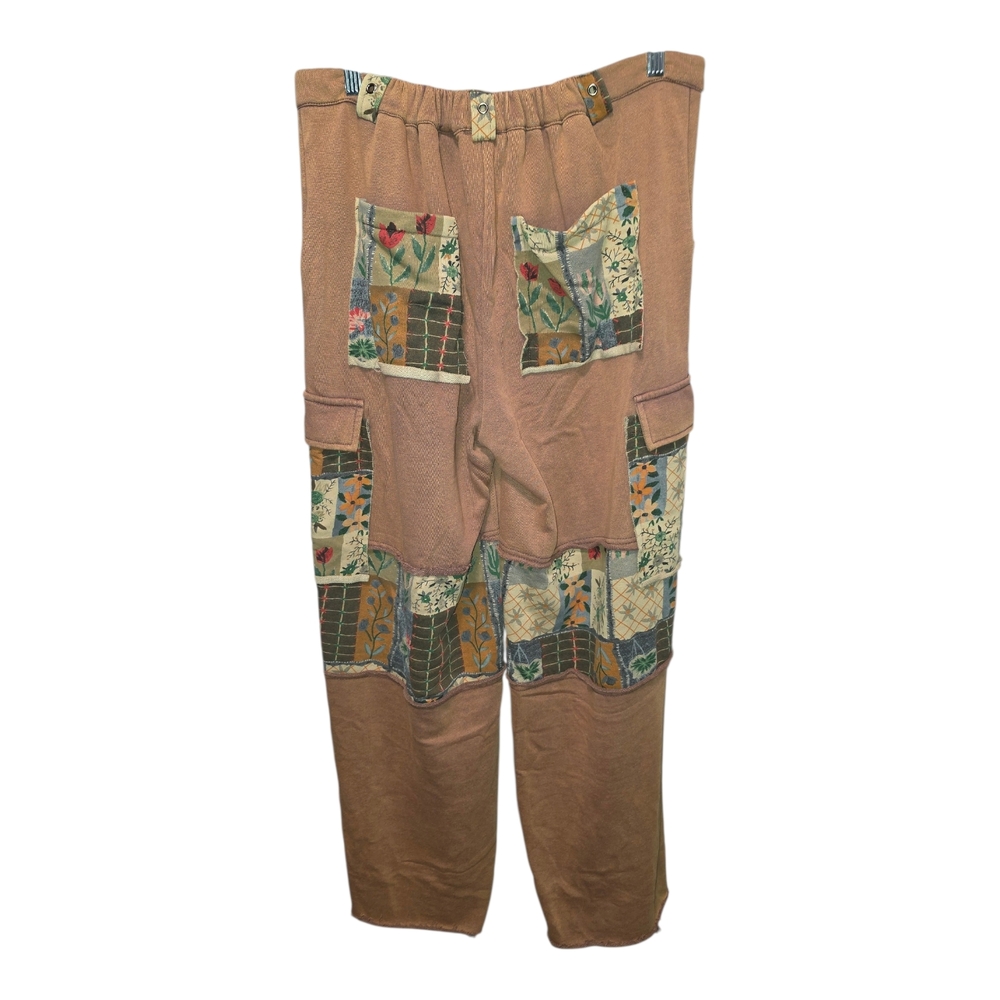 POL Rust Patchwork Wide-Leg Cargo Pants NWOT - image 6